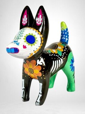 Day of the Dead Standing Dog Dia De Los Muertos Figurine Decorative Collectible